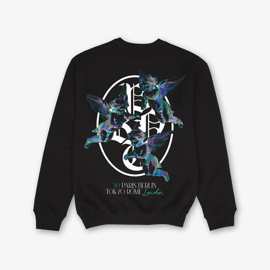 Heaven Sent 3.0 Blue Front Print And Back Print Sweatshirt
