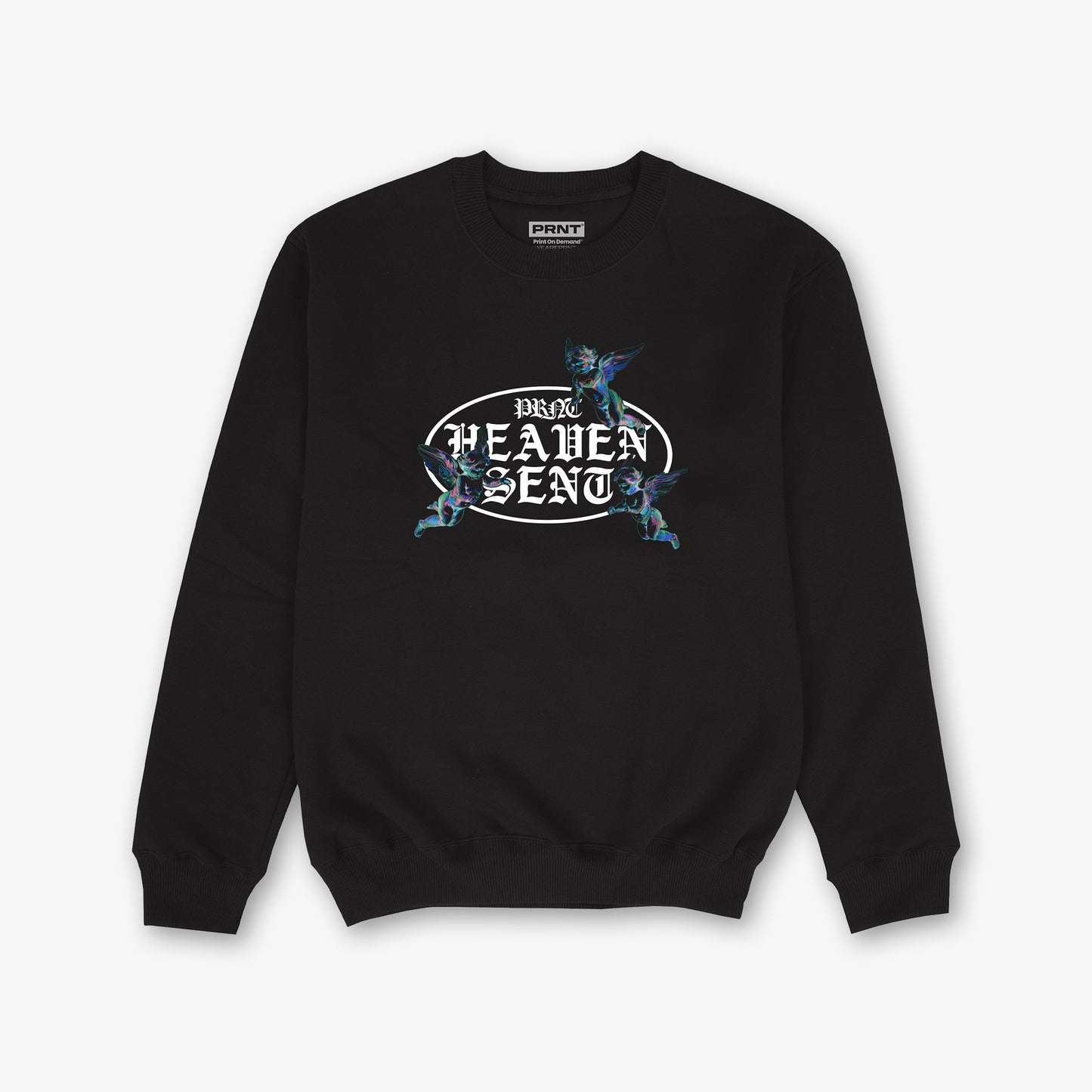 Heaven Sent 3.0 Blue Front Print And Back Print Sweatshirt