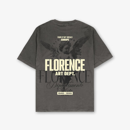 Florence Art Dept Front Print And Back Print Washed T-Shirt