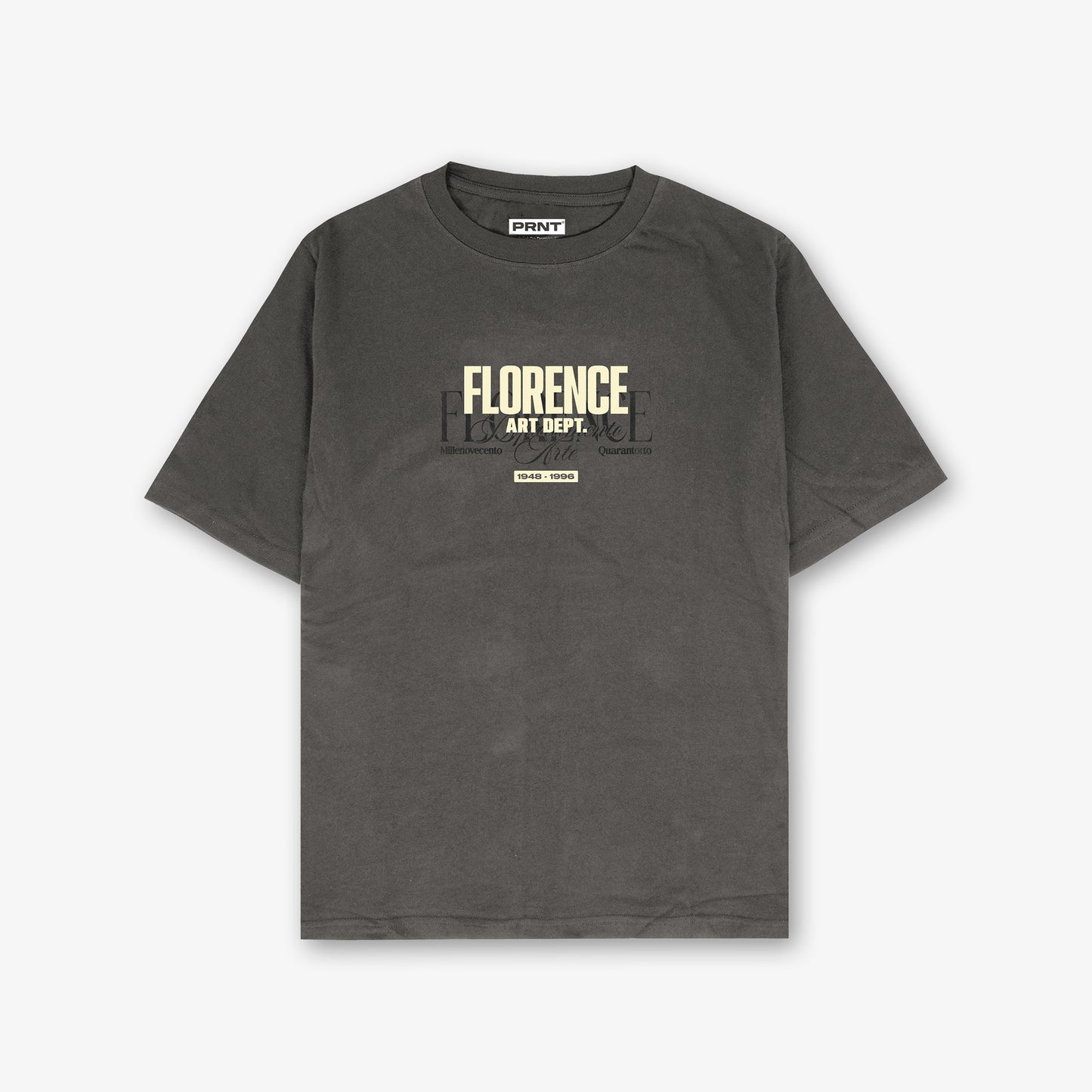 Florence Art Dept Front Print And Back Print Washed T-Shirt