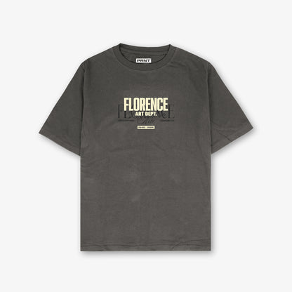 Florence Art Dept Front Print And Back Print Washed T-Shirt
