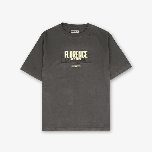 Florence Art Dept Front Print And Back Print Washed T-Shirt