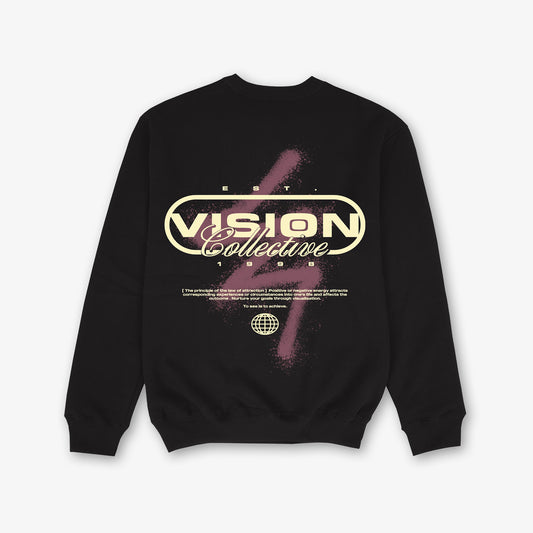Vision Collective Front Print And Back Print Sweatshirt