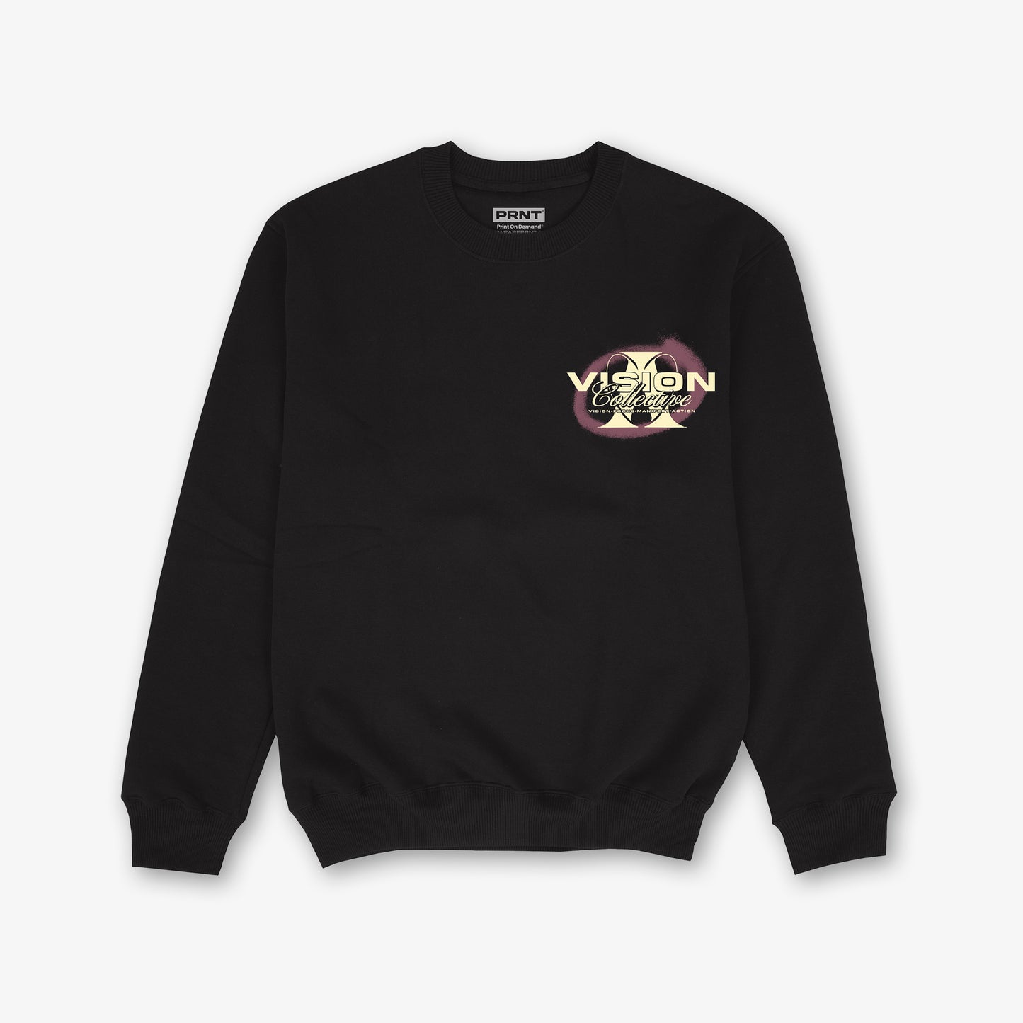 Vision Collective Front Print And Back Print Sweatshirt