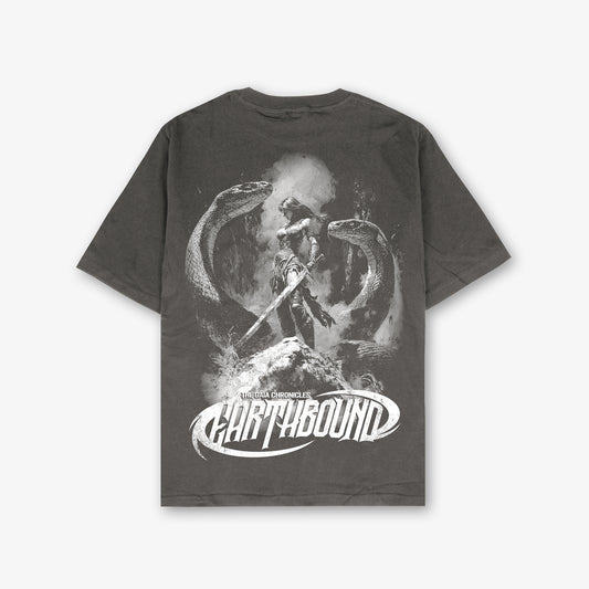 Earthbound Roots Front Print And Back Print Washed T-Shirt