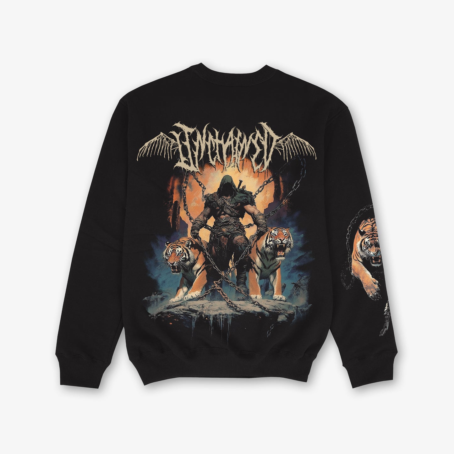 Unchained Front, Back And Sleeve Print Sweatshirt