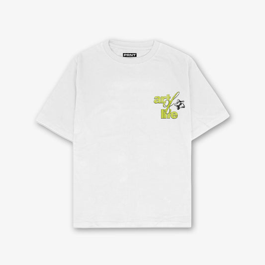 Aol Cherry Front Print And Back Print Oversized T-Shirt