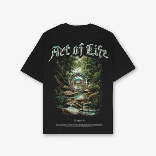 Aol Surreal Front Print And Back Print Relaxed T-Shirt