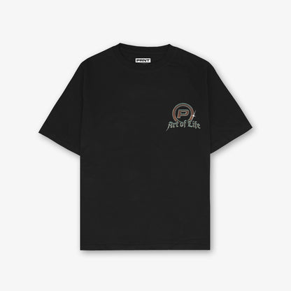 Aol Surreal Front Print And Back Print Relaxed T-Shirt