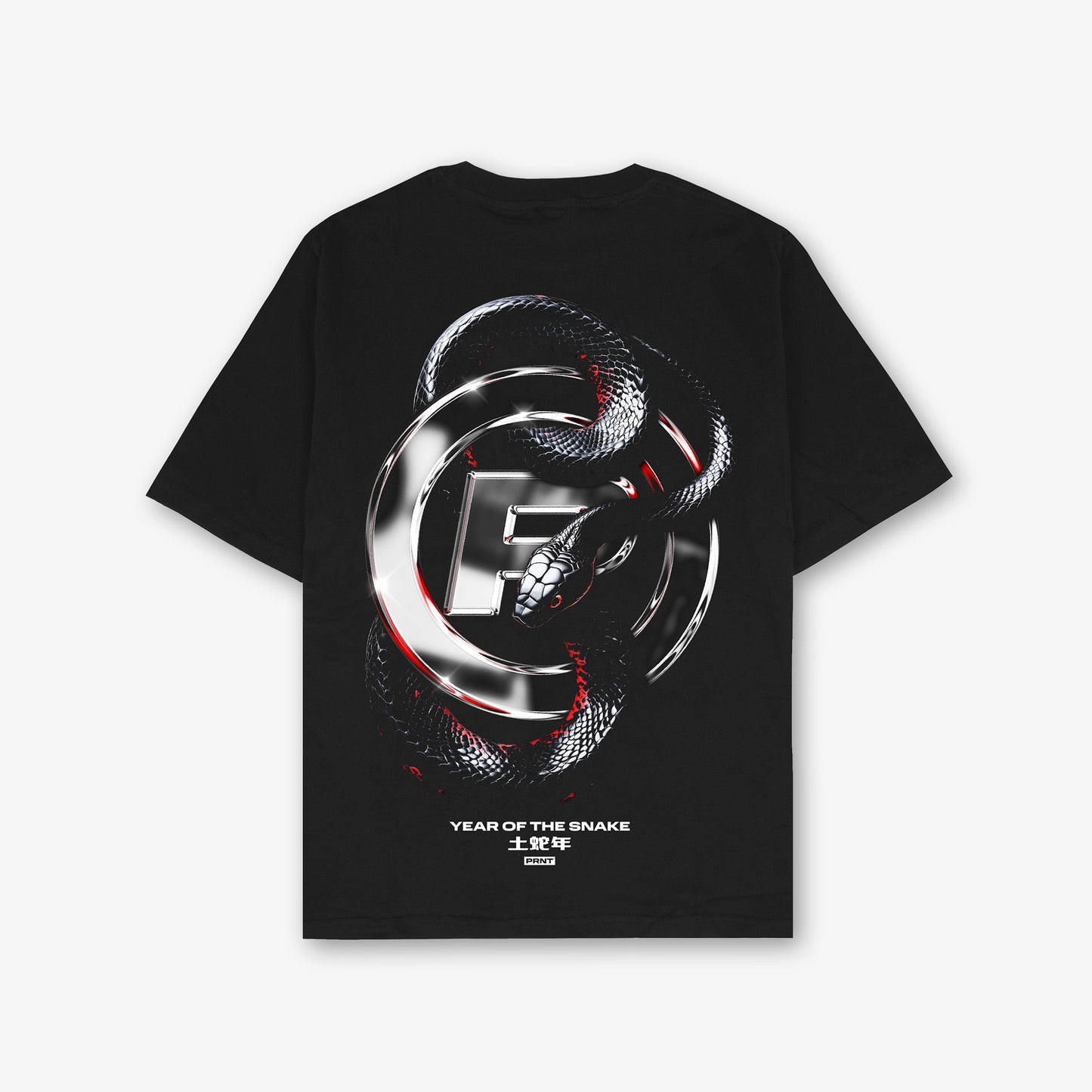 Cny Front Print And Back Print Oversized T-Shirt