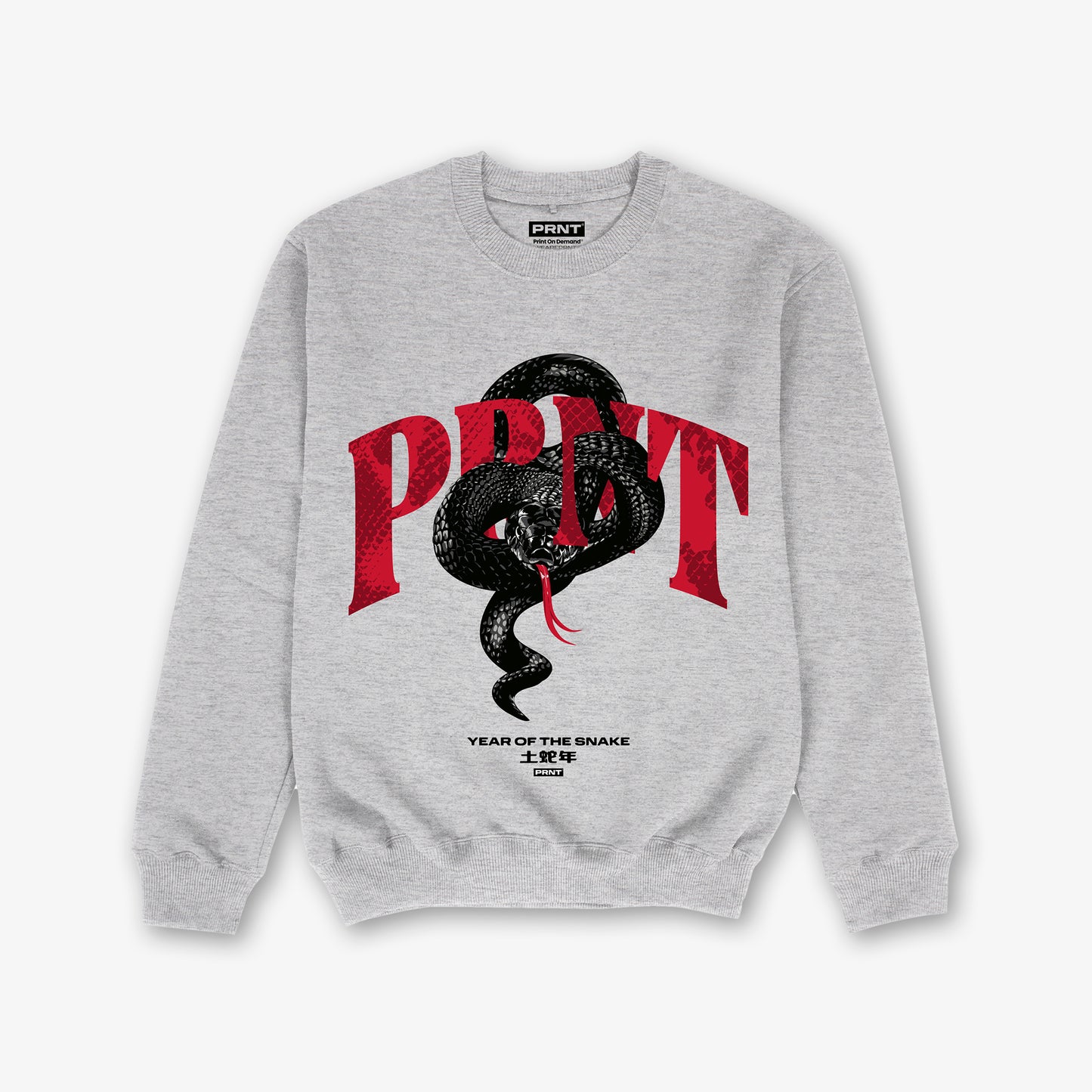 Prnt Snake Front Print Sweatshirt