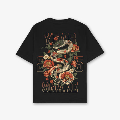 Year of The Snake Front Print And Back Print Oversized T-Shirt