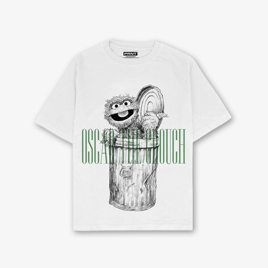 Oscar The Grouch Sketch T-Shirt In White