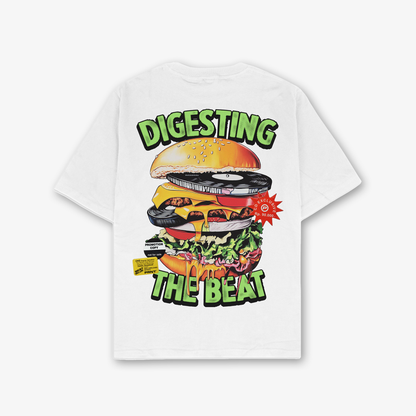 Digesting The Beat Oversize T-Shirt In White