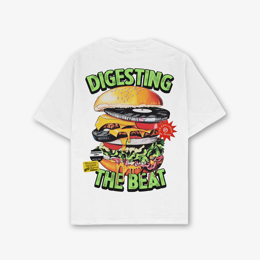 Digesting The Beat Oversize T-Shirt In White