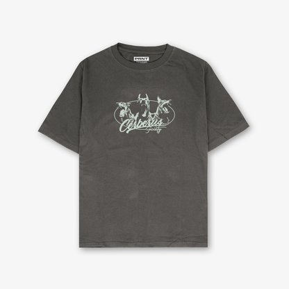 Built To Watch T-Shirt In Chacoal Overdye