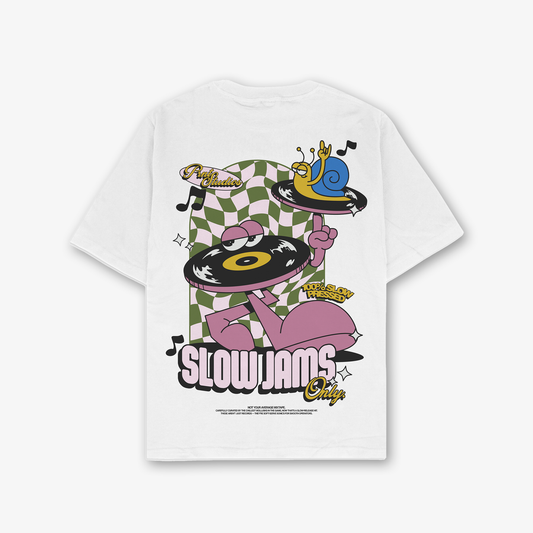 Slow Jams Oversized T-Shirt In White