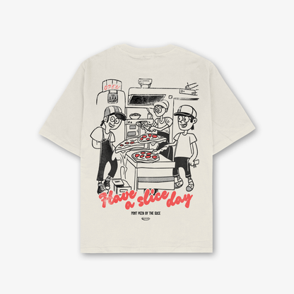 Slice Day T-Shirt In Ecru Overdye