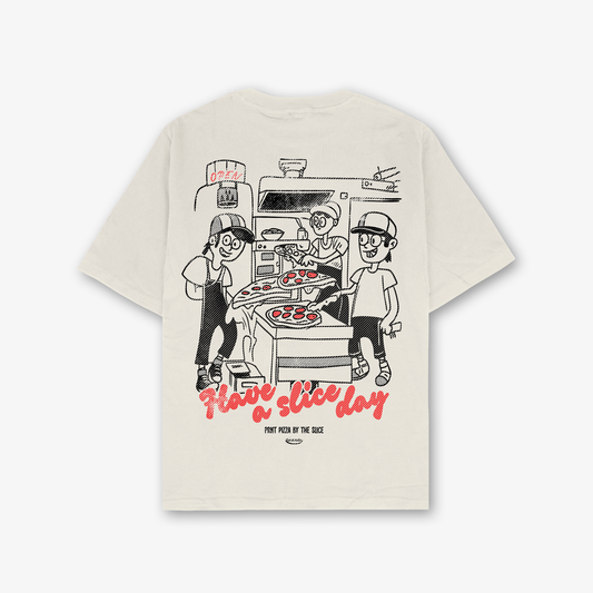 Slice Day T-Shirt In Ecru Overdye