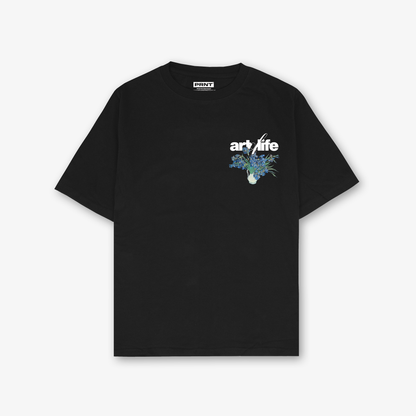 Van Gogh Irises 1890 Oversized T-Shirt In Black