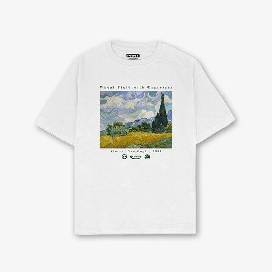 Van Gogh Wheat Field T-Shirt In White