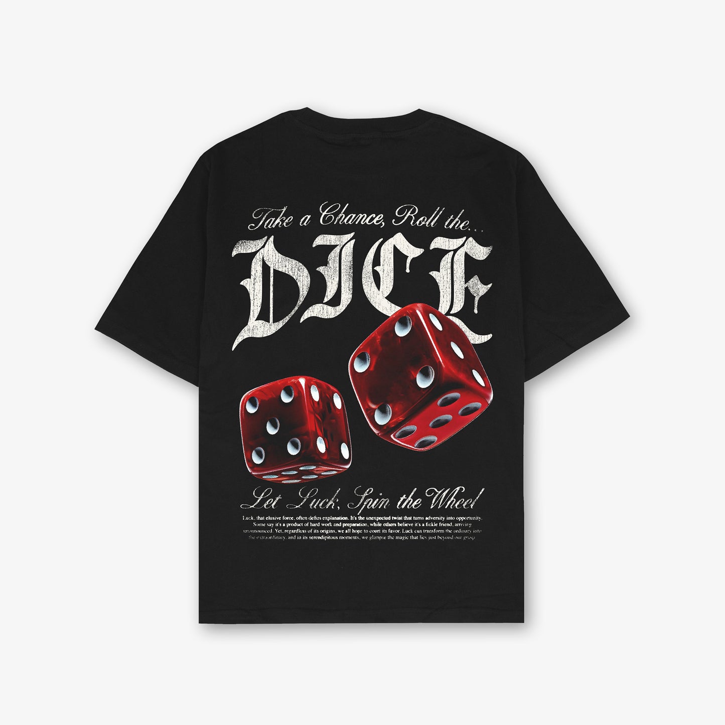 Roll The Dice Graphic T Shirt Front and Back Print