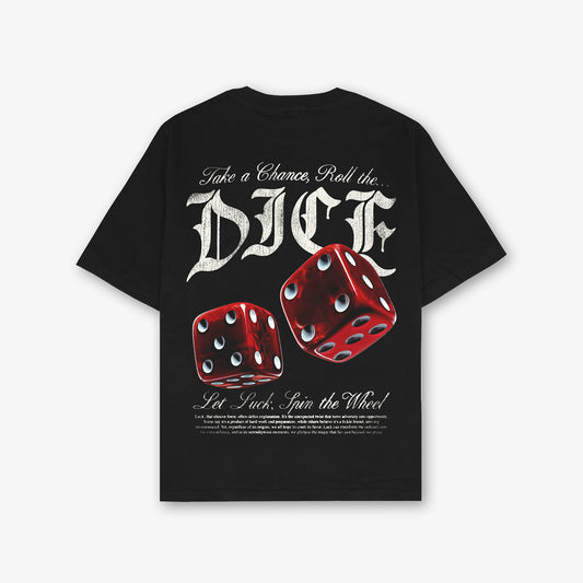 Roll The Dice Graphic T Shirt Front and Back Print