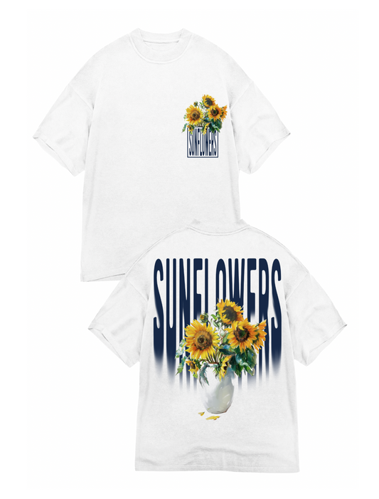 Sunflowers Graphic T-shirt Front and Back Print