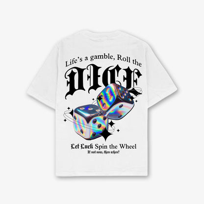 Spin The Wheel Front And Back Print Relaxed T-Shirt